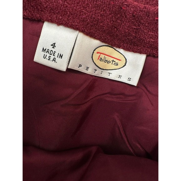 Vintage Talbots Wool Herringbone‎  zipper  A-Line Skirt Women's 4P  Academia - Picture 10 of 11